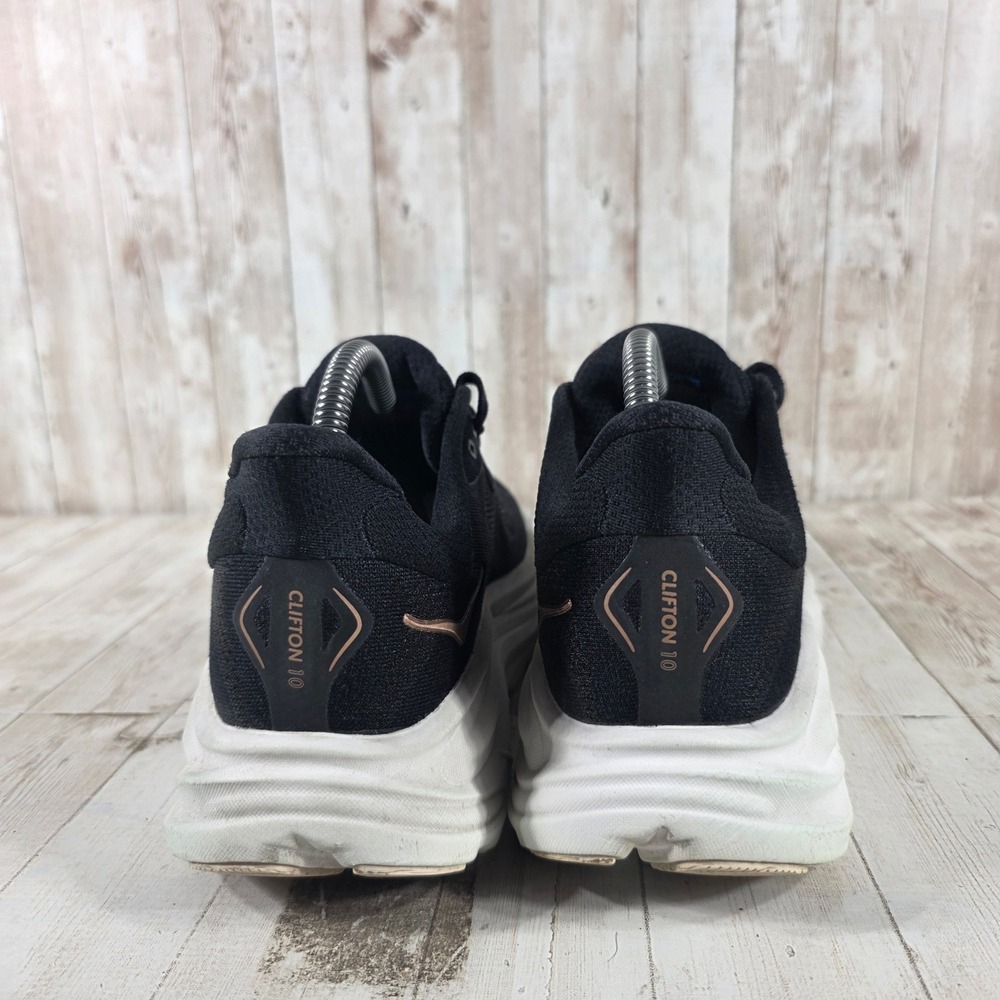 Hoka Clifton 10 Black Rose Gold Running Shoes Womens 9B 1162031-BRGL Sneaker - Picture 3 of 8